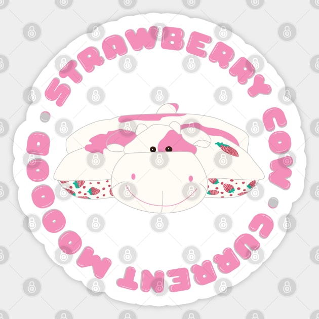 Current mood strawberry cow Sticker by AnnaBanana